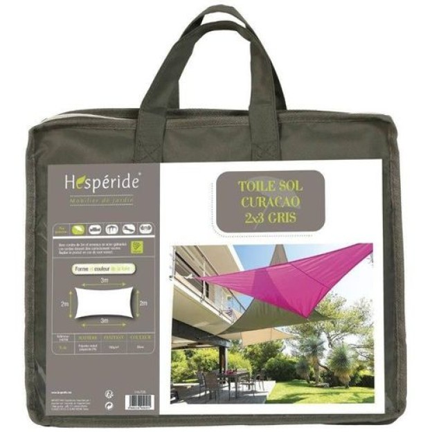 ЗОНТИК CURACAO 3X2M SLT СЕРЫЙ