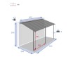 БЕСЕДКА У СТЕНЫ БЕЛИЗА 4X3M