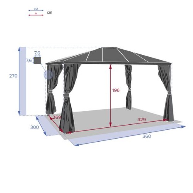 BELIZE FOND DE ACOPERIS CU PC 3.6X3M