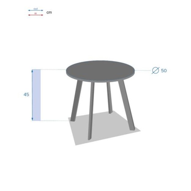 СТОЛ SAONA D50 ГРАФИТ