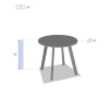 СТОЛ SAONA D50 ГРАФИТ