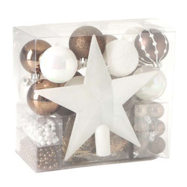 Decoratiuni brad MARRON 44 piese