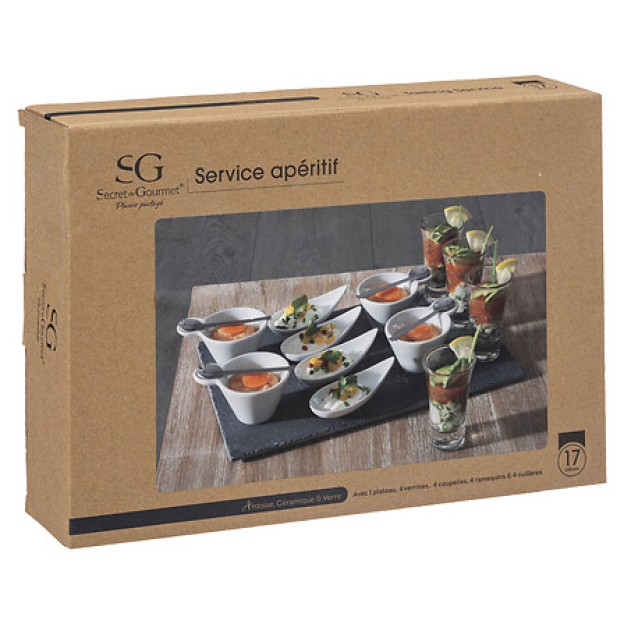Set aperitiv ARDOISE 17P