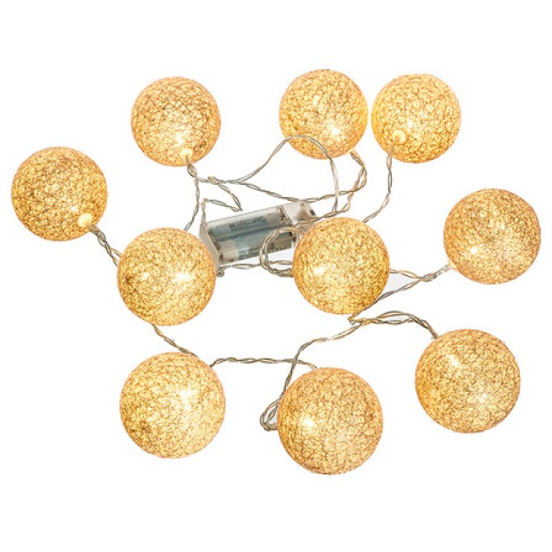 Girlanda LED 10 BALLS D6CM GLITTER