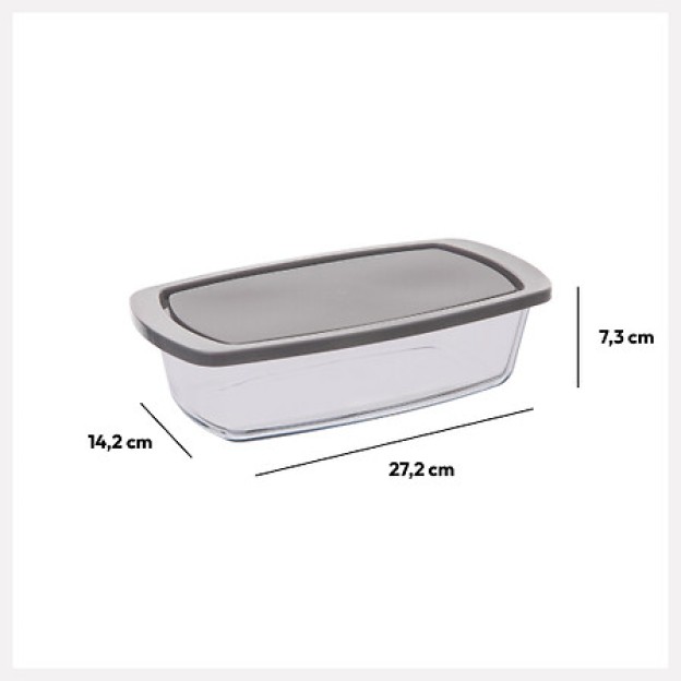 Судно ОТ стекло с крышка 27X14