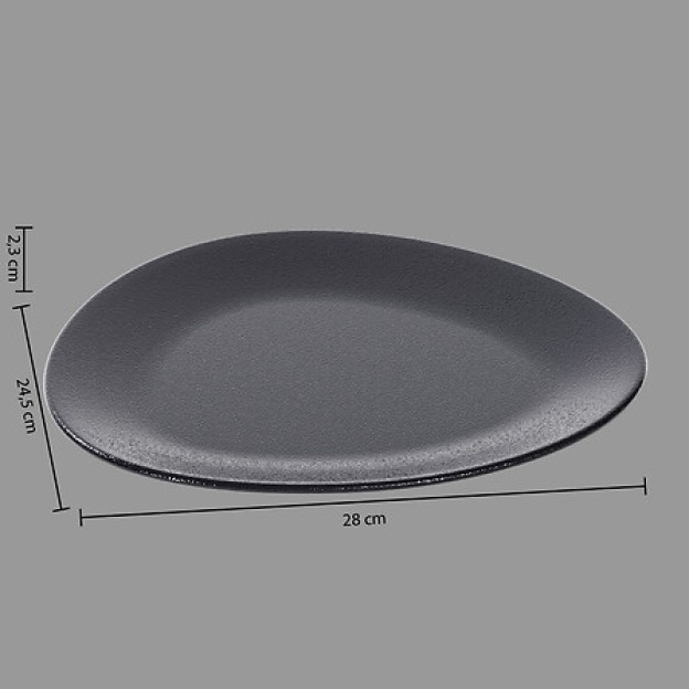 Platou DINNER GALET BLACK D28