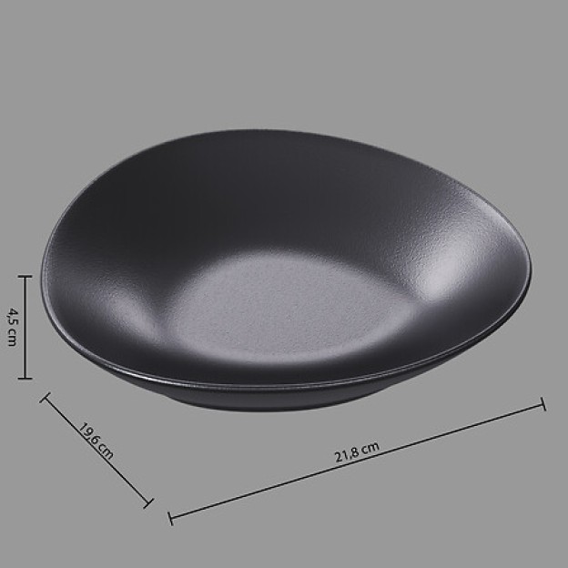 Farfurie adâncă GALET BLACK D22