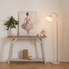Lampadar arc Laye înalt 150 cm metal sticlă și marmură aur