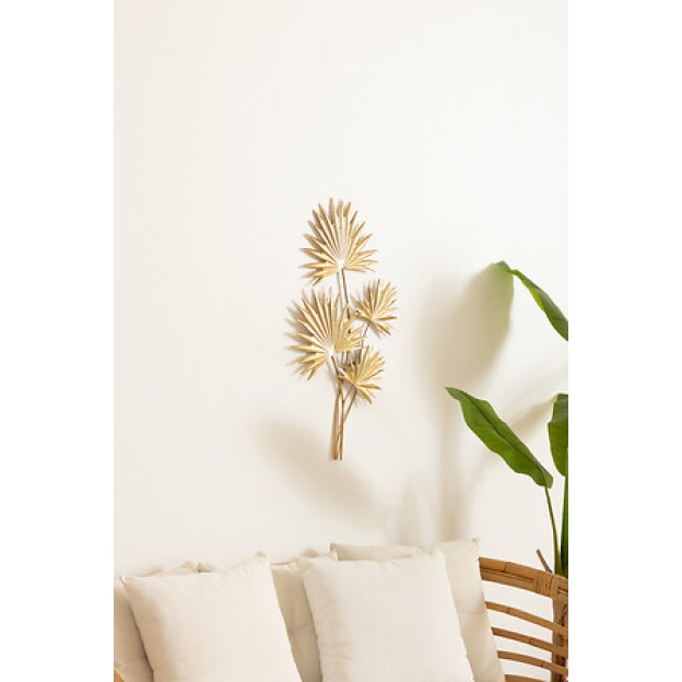 Настенное украшение в виде листа Feel, 39 x 73 см, металл