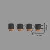 Set cești BLACK BAMBOO