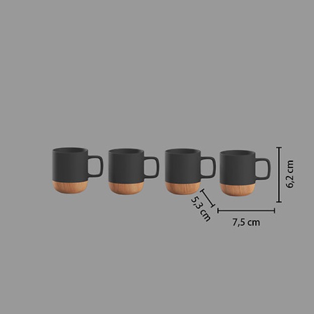 Set cești BLACK BAMBOO