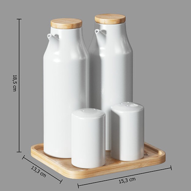 SET CERAMICA PENTRU ULEI, OȚET,SARE, PIPER