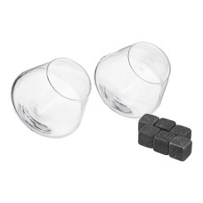 Cutie cu 2 pahare de whisky cu pietre racire Cutie cu 2 pahare de whisky cu pietre racire