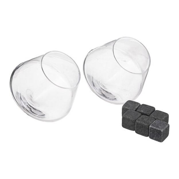 Cutie cu 2 pahare de whisky cu pietre racire