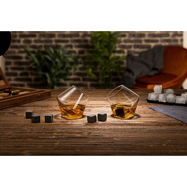 Cutie cu 2 pahare de whisky cu pietre racire