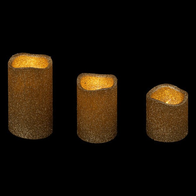 Набор Свечи LED PAILLETTE X3