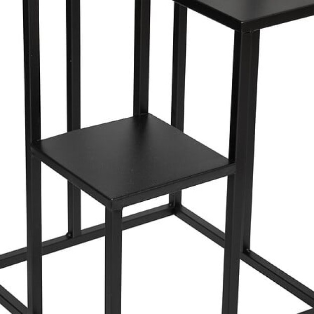 Suport pentru plante cu 4 tăvi Wid înălțime 88 cm negru