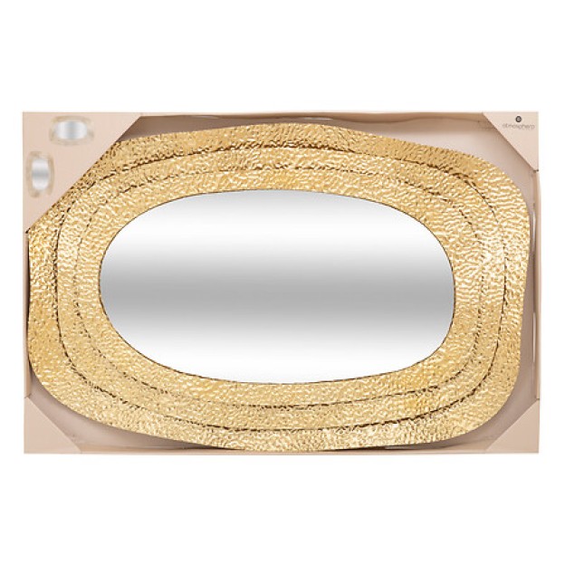 Настенное зеркало Brenda 89 x 58 см, золотистый металл