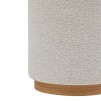Pouf din material bouclette Nesky, Ø 41 x H. 45 cm, alb