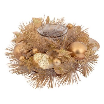 Подсвечник Nature из стекла с золотым покрытием