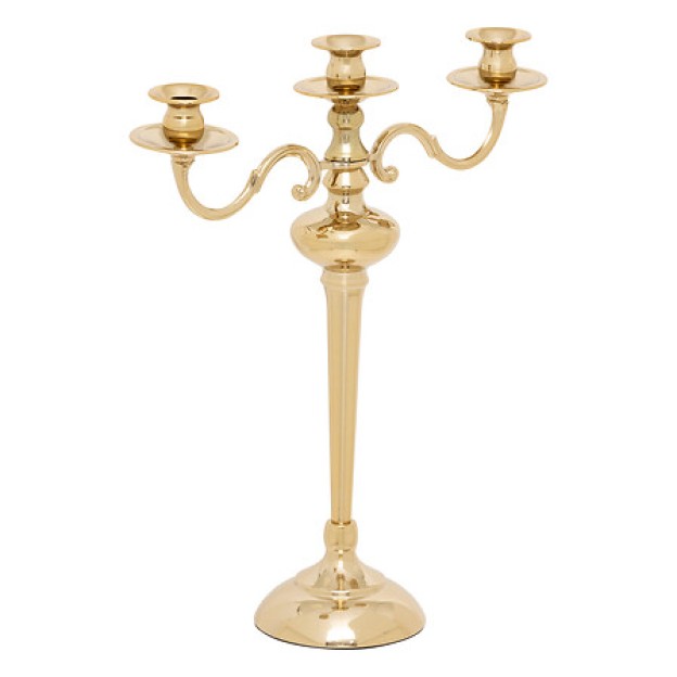 Candelabru pentru 3 lumânări GOLD