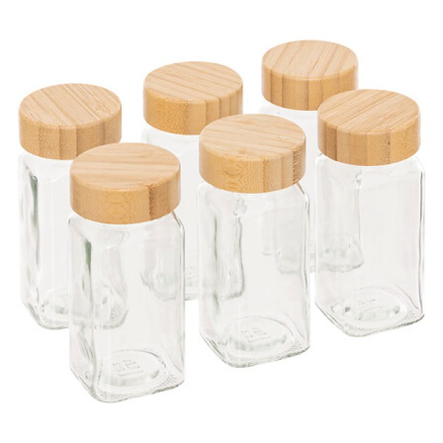 Set condimente VERRE/BAMBOU X6