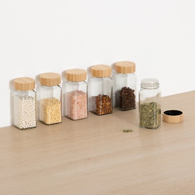 Set condimente VERRE/BAMBOU X6