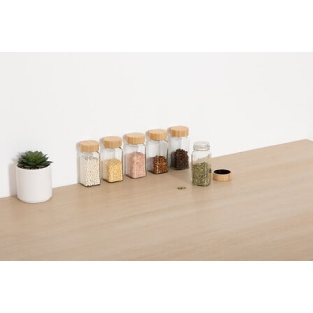 Set condimente VERRE/BAMBOU X6