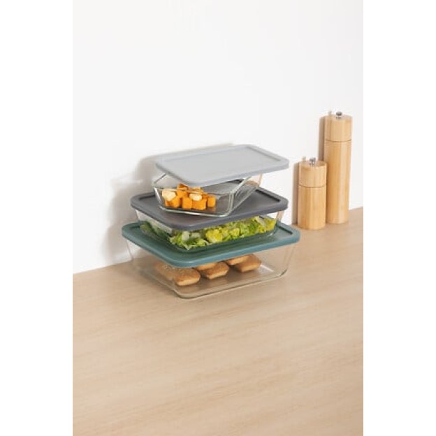 Set containere din sticlă RECT X3