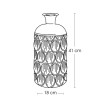 Vază metalică striată Belli înaltă 41 cm aurie