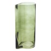 Vază dublă Fiva înaltă 35 cm sticlă verde și roșie