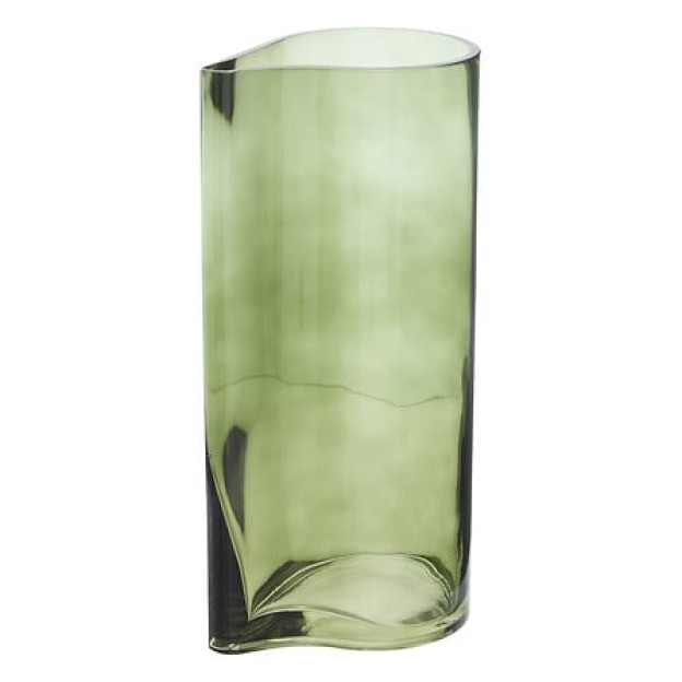 Vază dublă Fiva înaltă 35 cm sticlă verde și roșie