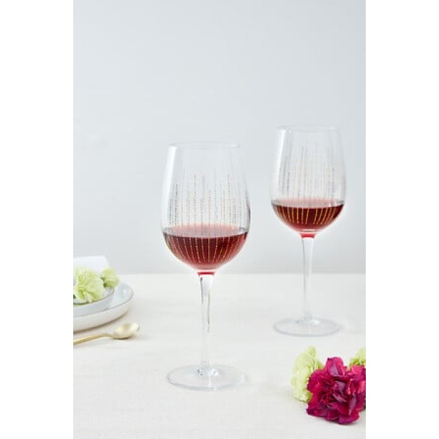Set de 4 pahare de vin Lunis 38 cl aurii
