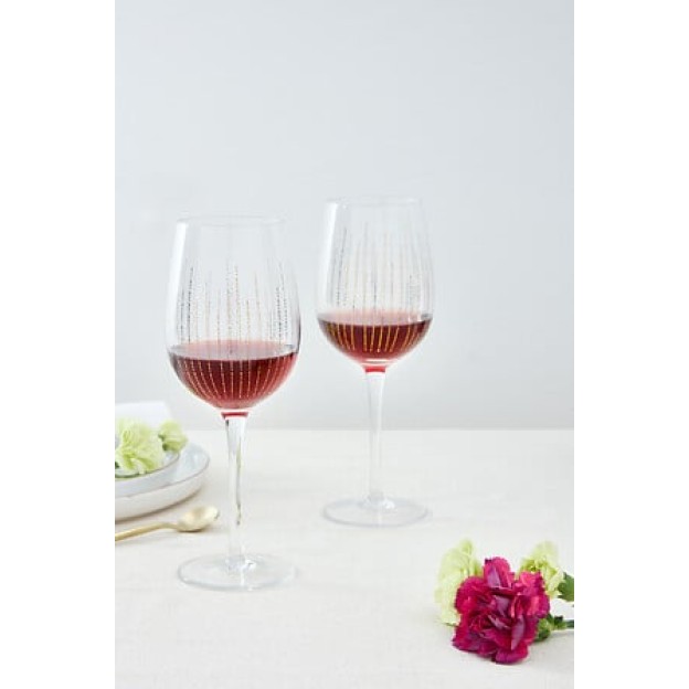 Set de 4 pahare de vin Lunis 38 cl aurii