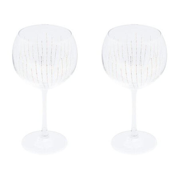 Set de 2 pahare pentru gin Lunis 60 cl aurii