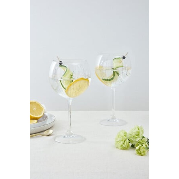 Set de 2 pahare pentru gin Lunis 60 cl aurii