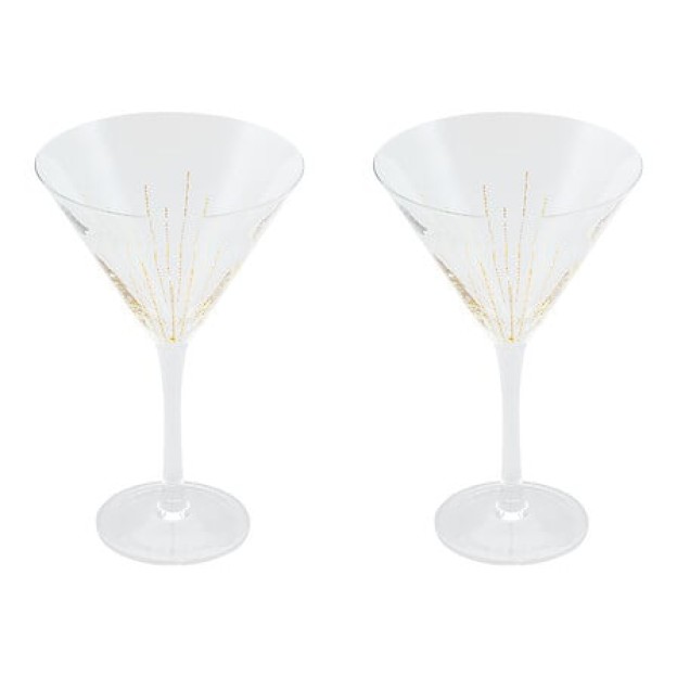 Set de 2 pahare pentru cocktail Lundi 25 cl aurii