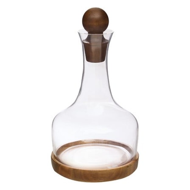 Carafă Jules 1,6 l salcâm și sticlă transparentă