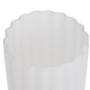 Vază Fleur de Rose înaltă 28 cm, sticlă striată albă