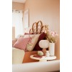 Vază Fleur de Rose înaltă 28 cm, sticlă striată albă