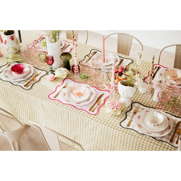 Vază Fleur de Rose înaltă 28 cm, sticlă striată albă