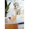 Vază Fleur de Rose înaltă 28 cm, sticlă striată albă
