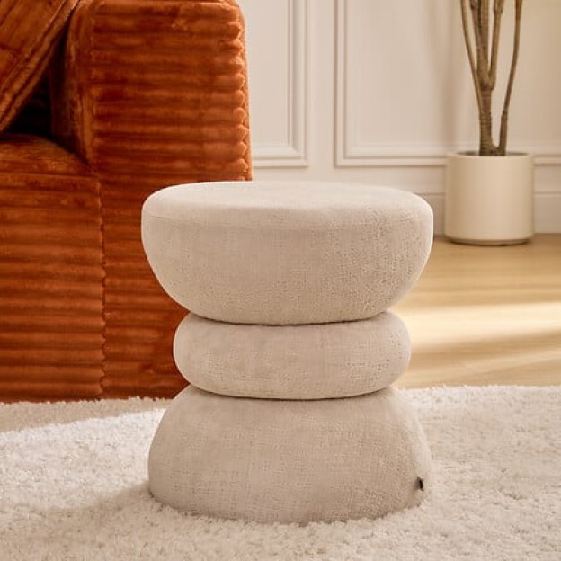 Pouf totem Ritem diametru 36 cm ivoar