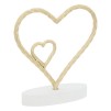 Decorațiune de pus în evidență inimă Bao înaltă 26 cm metal auriu
