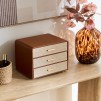 Cutie decorativă Whisky cu 3 sertare, înălțime 19 cm, PU