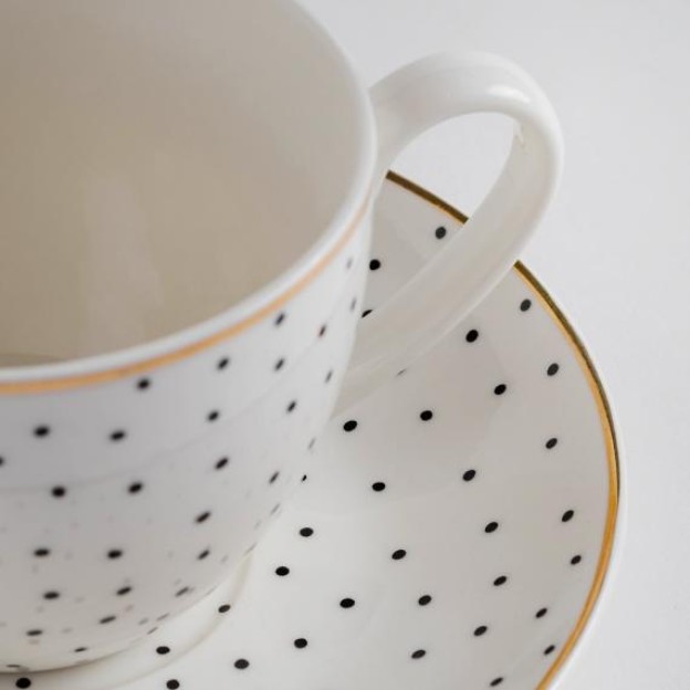 Ceașcă mică și farfurie Dottera