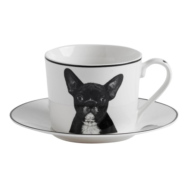 Чашка с тарелкой FRENCHIE