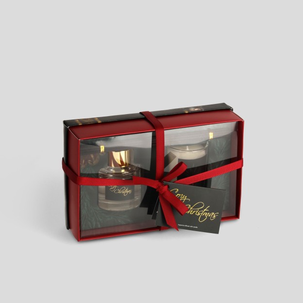 Set cadou cu difuzor de arome si lumanare parfumata SOLDIS