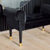 Șezlong din catifea în stil glamour decorat cu circonii Atlin