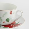 Set ceasca cu farfurie POINSETTA